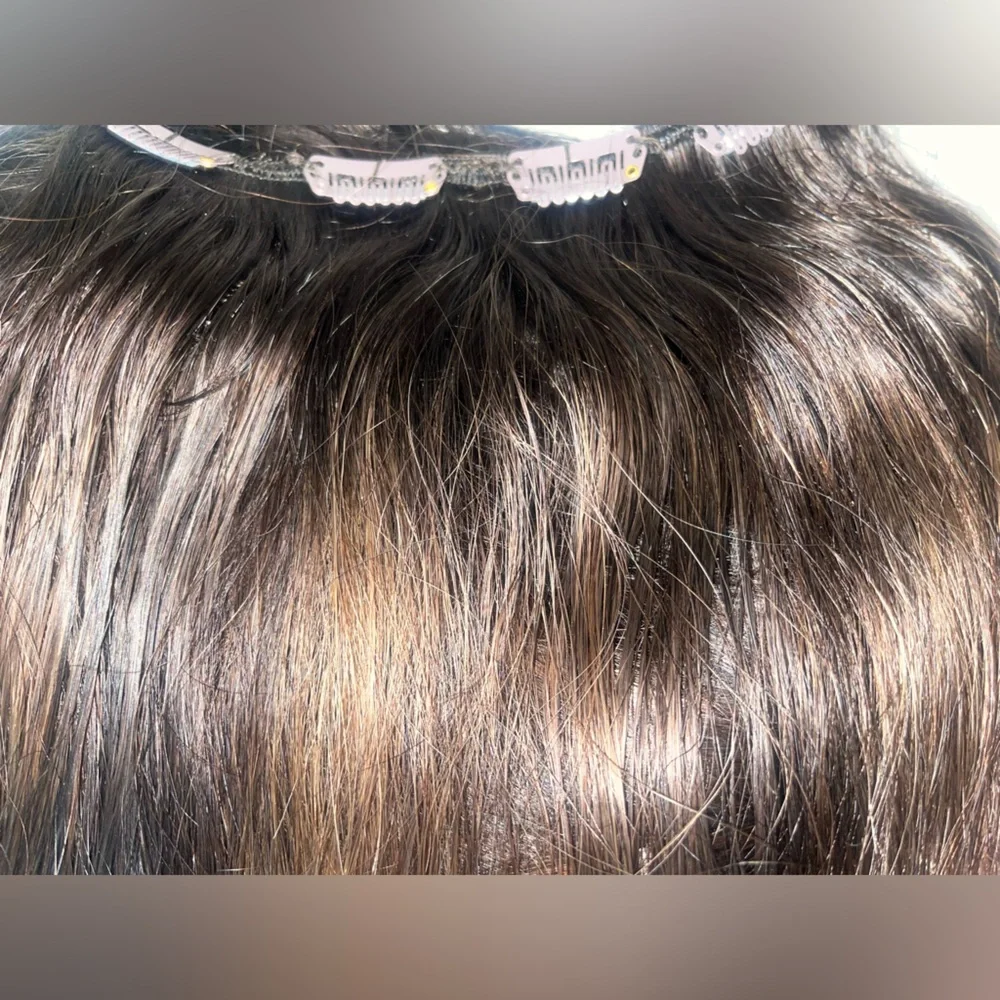Chestnut Brown Highlight Clip-In Hair Extensions for Women